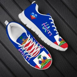 Haiti Flag Men's and Women's Lightweight Running Shoes Sneakers - Patriotic Haitian Pride Footwear