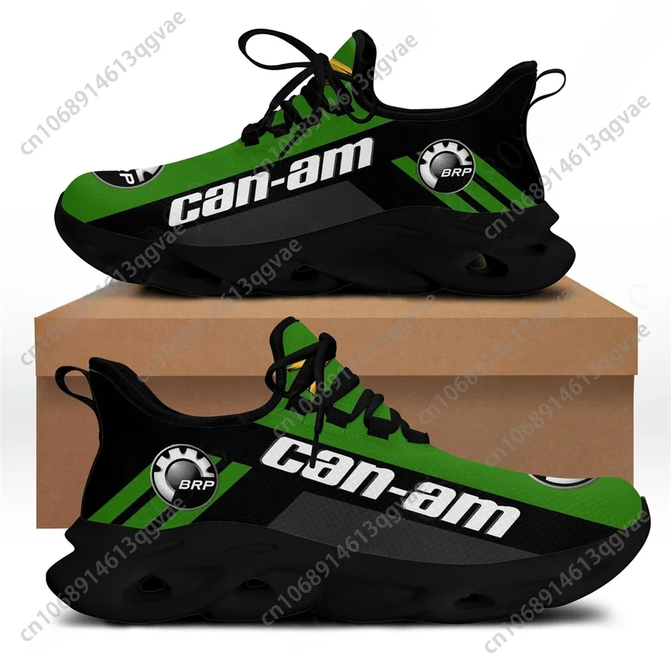 Can-Am BRP Racing Sneakers - Green and Black Lightweight Athletic Running Shoes