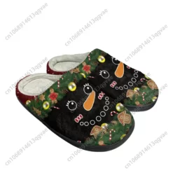 Christmas Snowman Plush Slippers, Festive Holiday Indoor House Shoes with Cozy Lining