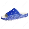 Blue Bandana Paisley Print Slide Sandals - Unisex Comfort Slip-On Footwear
