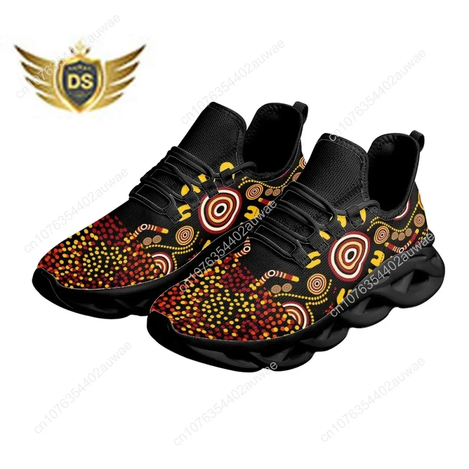 Aboriginal Dot Art Men's & Women's Running Shoes - Lightweight Breathable Sneakers with Indigenous Pattern