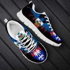 Haiti Flag Lightweight Breathable Running Sneakers for Men and Women - Haitian Heritage Athletic Shoes