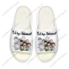 Limp Bizkit Band Graphic Print Slide Sandals - White Comfortable Summer Beach Slippers