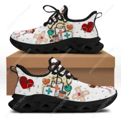 Nurse Themed Lightweight Walking Shoes - Medical Professional Sneakers for Healthcare Workers