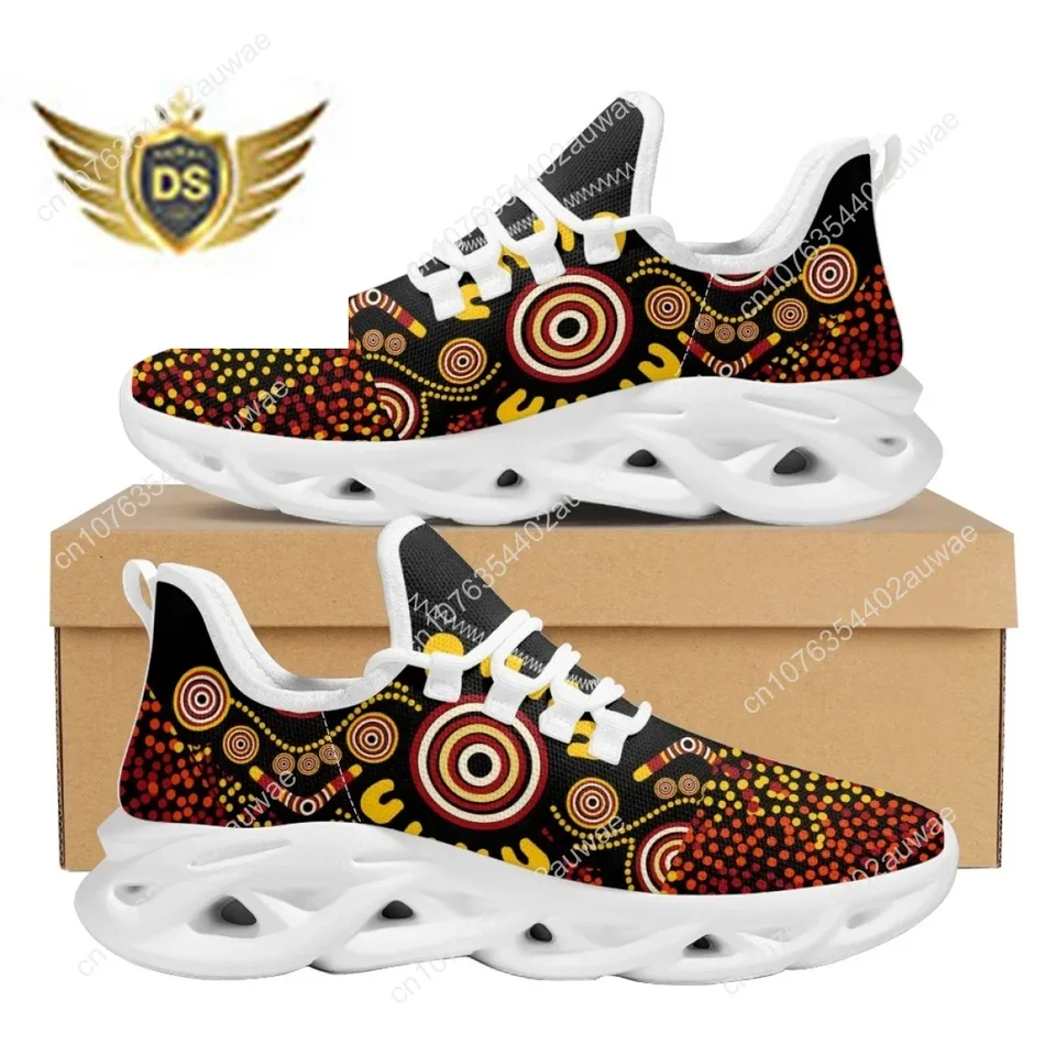 Men's and Women's Aboriginal Art Print Running Sneakers - Lightweight Breathable Athletic Walking Shoes