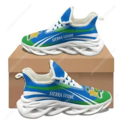 Sierra Leone Flag Men's Blade Running Shoes - Patriotic Lightweight Sneakers