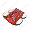 Christmas Red Sneaker Style House Slippers with Snowflake Pattern and Plush Lining