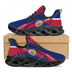 United Kingdom Flag Men's Blade Sneakers - UK Royal Coat of Arms Sport Shoes