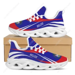 Belize Flag Pride Men's and Women's Lightweight Running Shoes - Breathable Mesh Athletic Sneakers