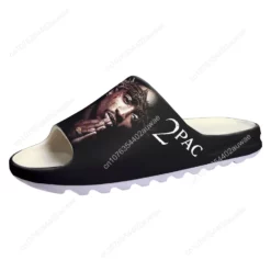 2Pac Tupac Shakur Graphic Slides - Men's and Women's Hip Hop Rap Print Sandals