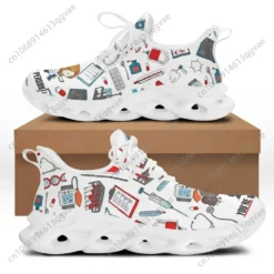 Medical Theme Nurse Sneakers - Lightweight Breathable Doctor Running Shoes