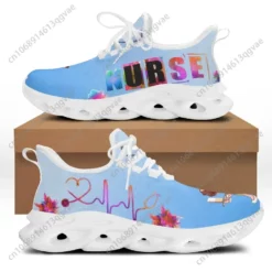 Women's Nurse Themed Running Shoes - Breathable Lightweight Sneakers for Medical Professionals