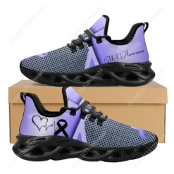 MS Awareness Purple Sneakers - Lightweight Breathable Running Shoes for Men and Women