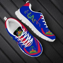 Haiti Flag Men's Lightweight Running Shoes - Haitian Pride Sneakers