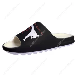 Tae Kwon Do Graphic Slide Sandals for Men and Women - Black/White Martial Arts Comfort Slides