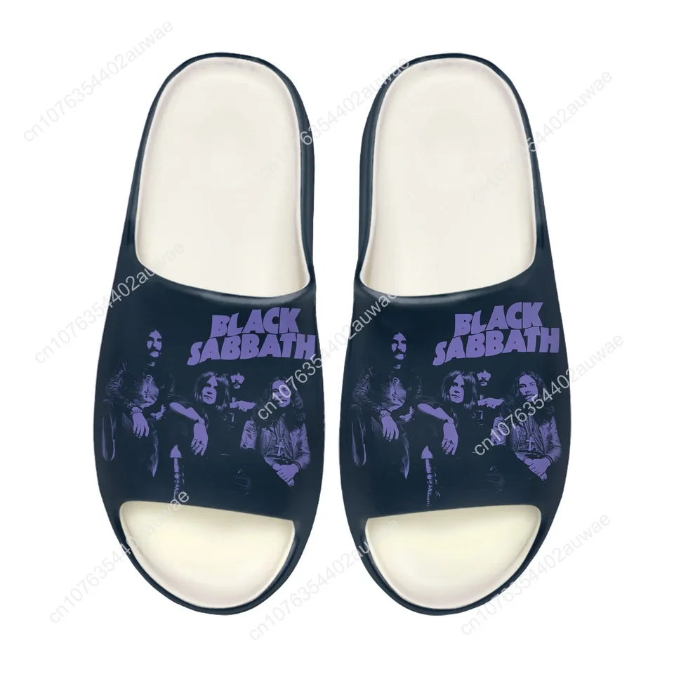 Black Sabbath Rock Band Graphic Slides - Comfortable Unisex Heavy Metal Slippers