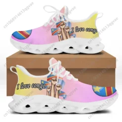 Men's 'I Love Congo' Lightweight Breathable Running Shoes - Democratic Republic of Congo Themed Sneakers