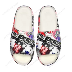 Sex Pistols Graphic Print Slide Sandals - Punk Rock Band Footwear