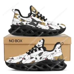 Bull Terrier Dog Pattern Lightweight Athletic Running Shoes - Men's and Women's Fashion Sneakers