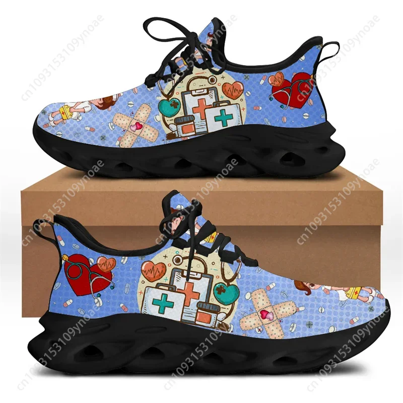 Nurse Medical Theme Lightweight Walking Sneakers - Comfortable Breathable Professional Shoes