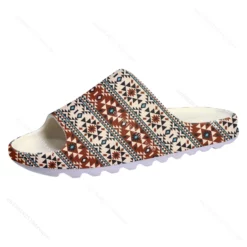 Southwestern Aztec Print Comfort Slides - Geometric Pattern Non-Slip Sandals for Men and Women