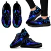 Blue Butterfly Print Women's Lightweight Running Sneakers