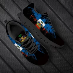 Haiti Flag Eagle Design Men's Running Shoes - Lightweight Athletic Sneakers