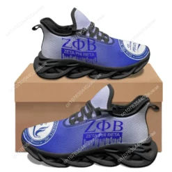 Zeta Phi Beta Sorority ZPB Women's Lightweight Breathable Running Shoes - Blue/White