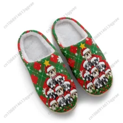 Christmas French Bulldog Plaid House Slippers - Cozy Faux Fur Lined Winter Shoes