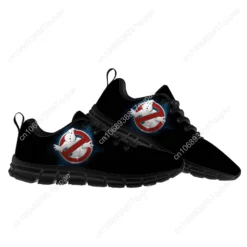 Ghostbusters Men's Black Lightweight Running Shoes - Classic Logo Sneakers