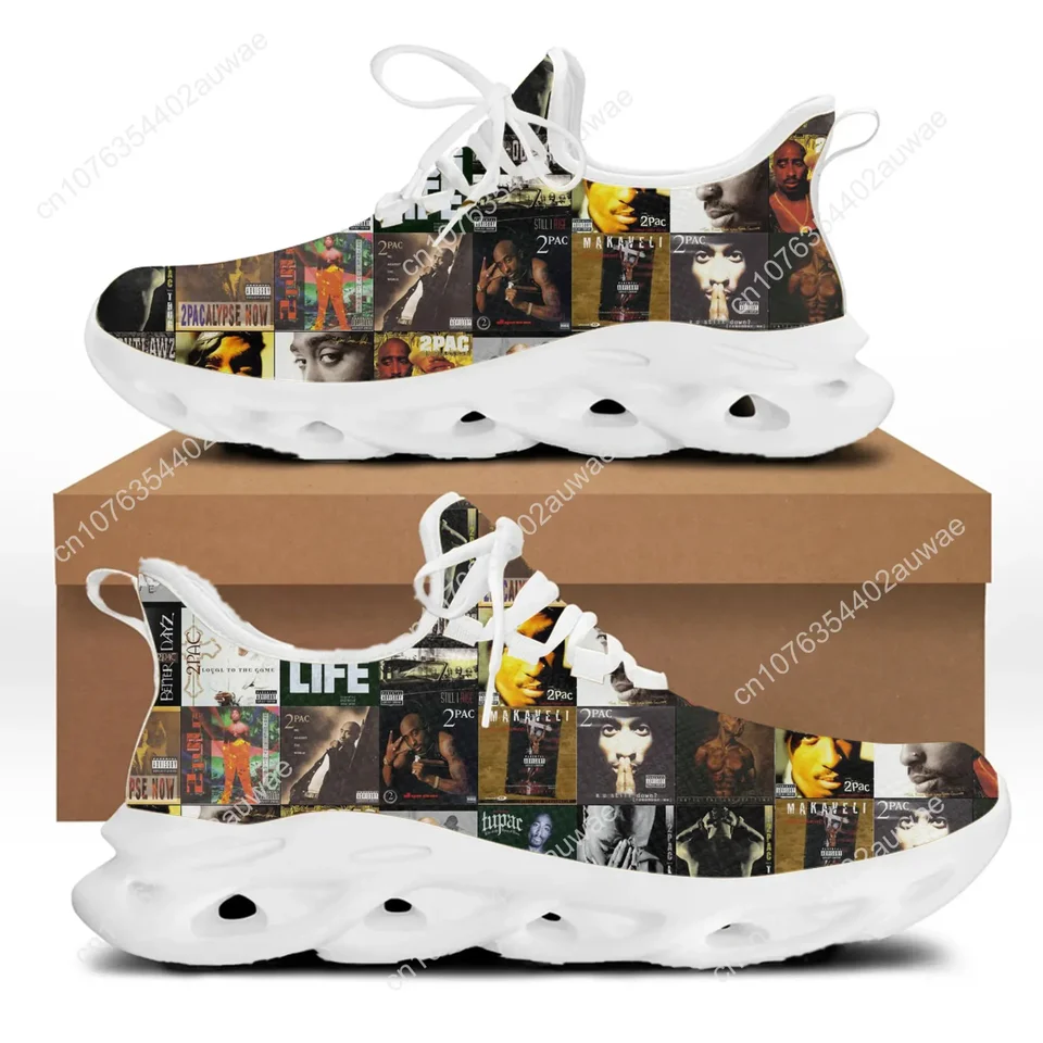 Men's 2Pac Tupac Shakur Graphic Print Sneakers - Lightweight Athletic Running Shoes
