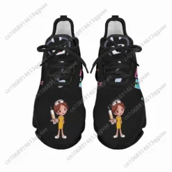 Women's Cartoon Nurse Print Sneakers - Lightweight Walking Shoes for Medical Professionals