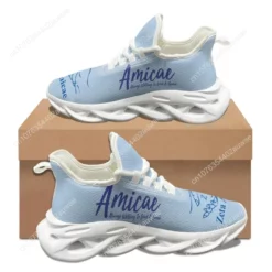Zeta Amicae Women's Lightweight Running Shoes - Light Blue & White Sneakers