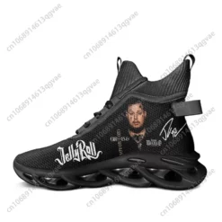 Jelly Roll Men's High-Top Walking Shoes - Crosses & Crossroads Signature Black Sneakers