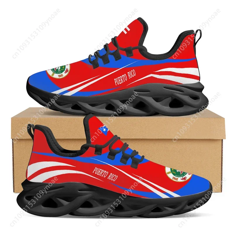 Puerto Rico Flag Men's Lightweight Running Shoes - Breathable Athletic Blade Sneakers