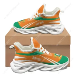 Ivory Coast Flag Sneakers - Cote d'Ivoire National Pride Athletic Running Shoes for Men and Women