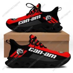 Can-Am BRP Red and Black Athletic Running Shoes - Men's and Women's Sneakers