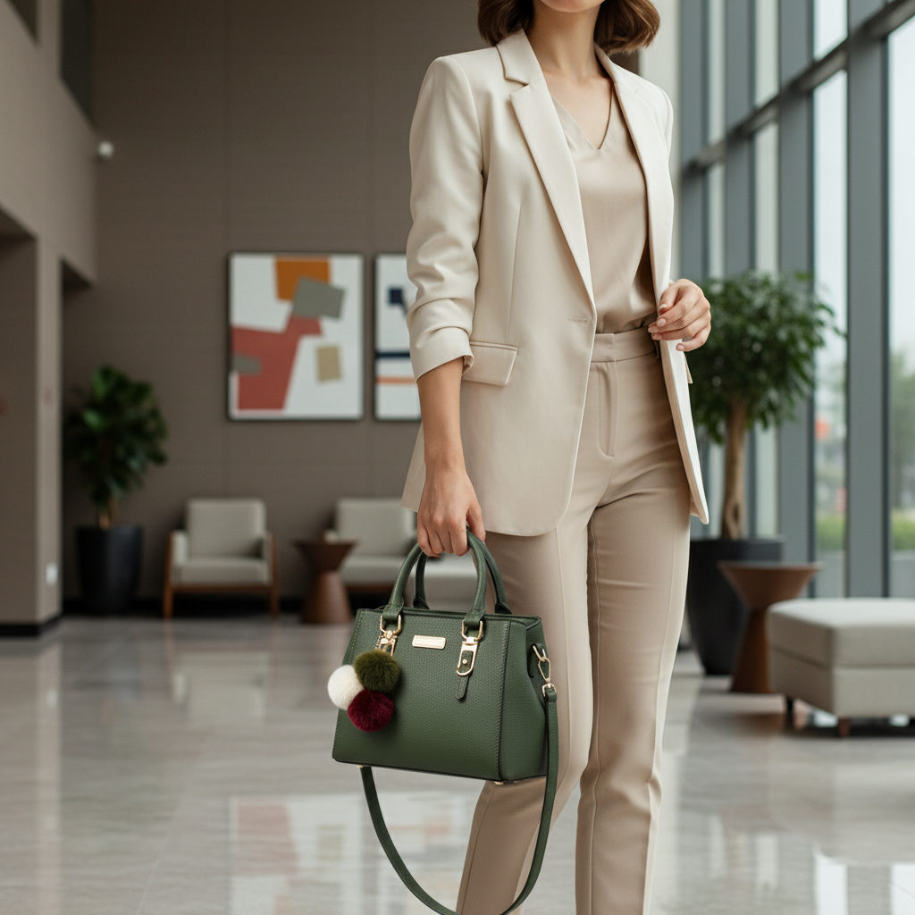 Vintage PU Leather Ladies Handbag - Image 3