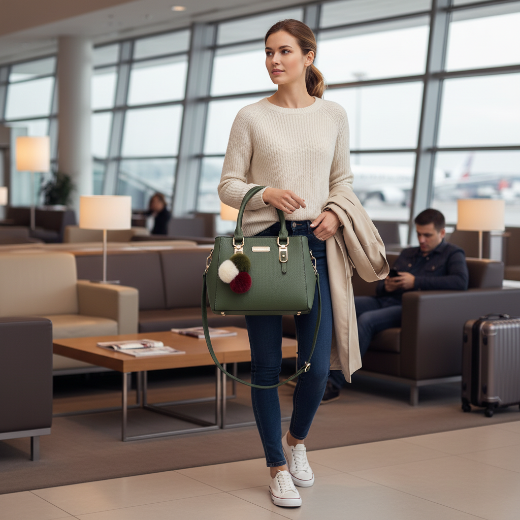 Vintage PU Leather Ladies Handbag - Image 5