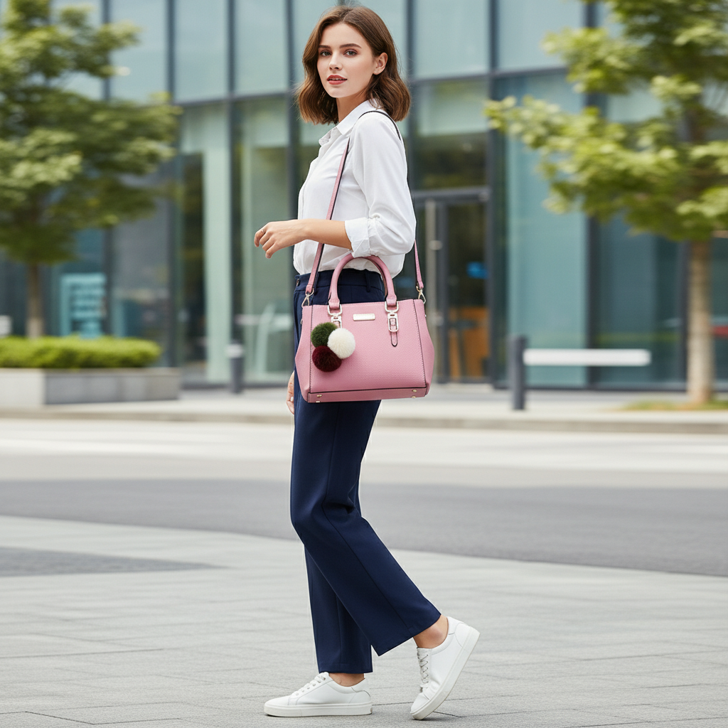 Vintage PU Leather Handbag - Image 4