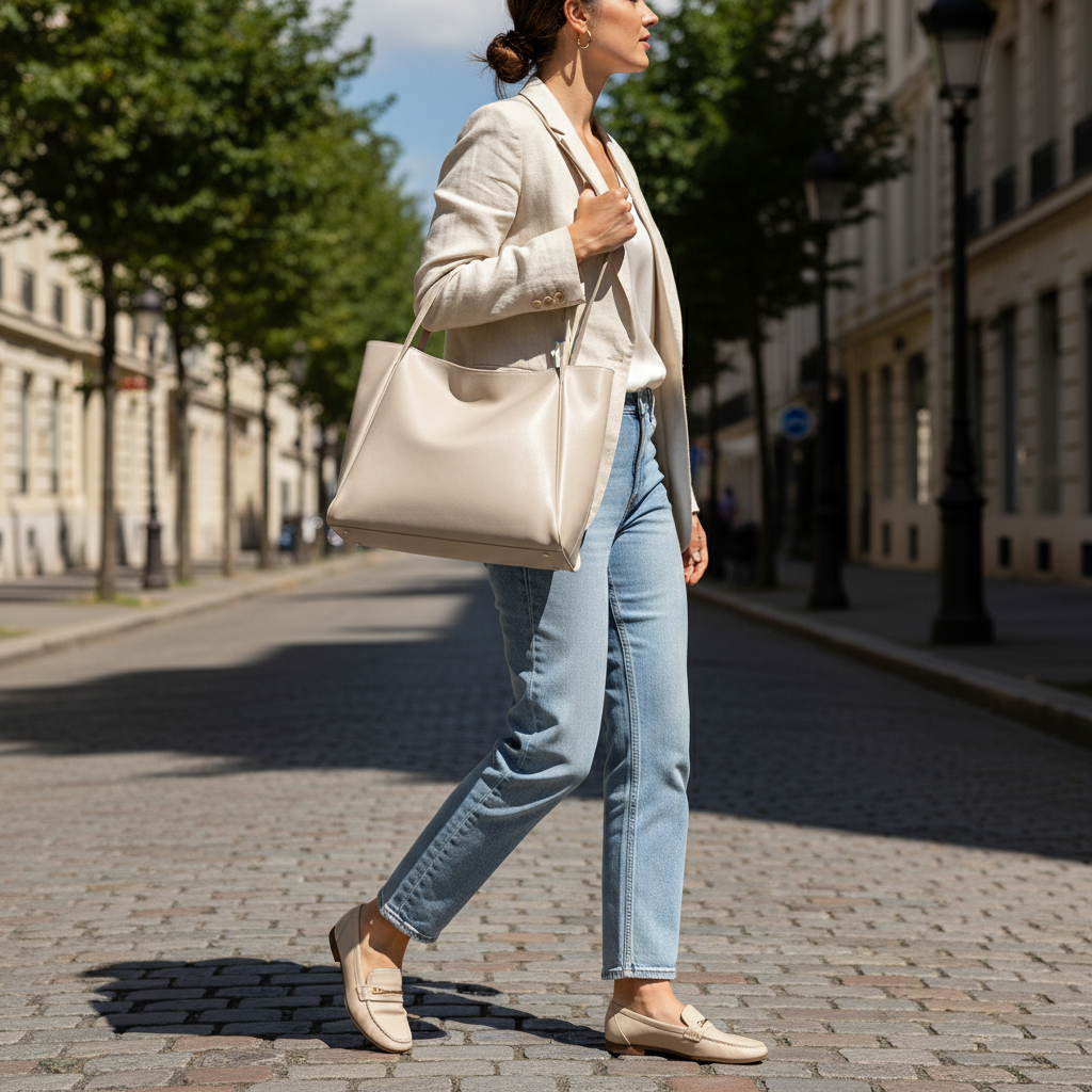 Women's Large Capacity Soft PU Leather Tote Bag - Fashion Underarm Shoulder Bag, Retro Casual Bucket Bag - Image 4