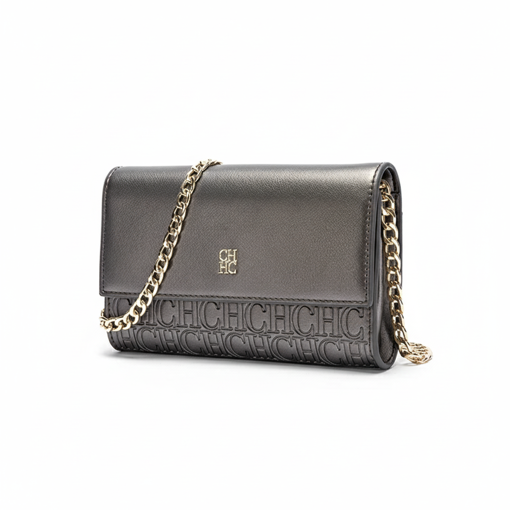 CHCH Women's Brown Small Square Shoulder Bag - Magnetic Flip Gold Chain Strap Crossbody Wallet Bag