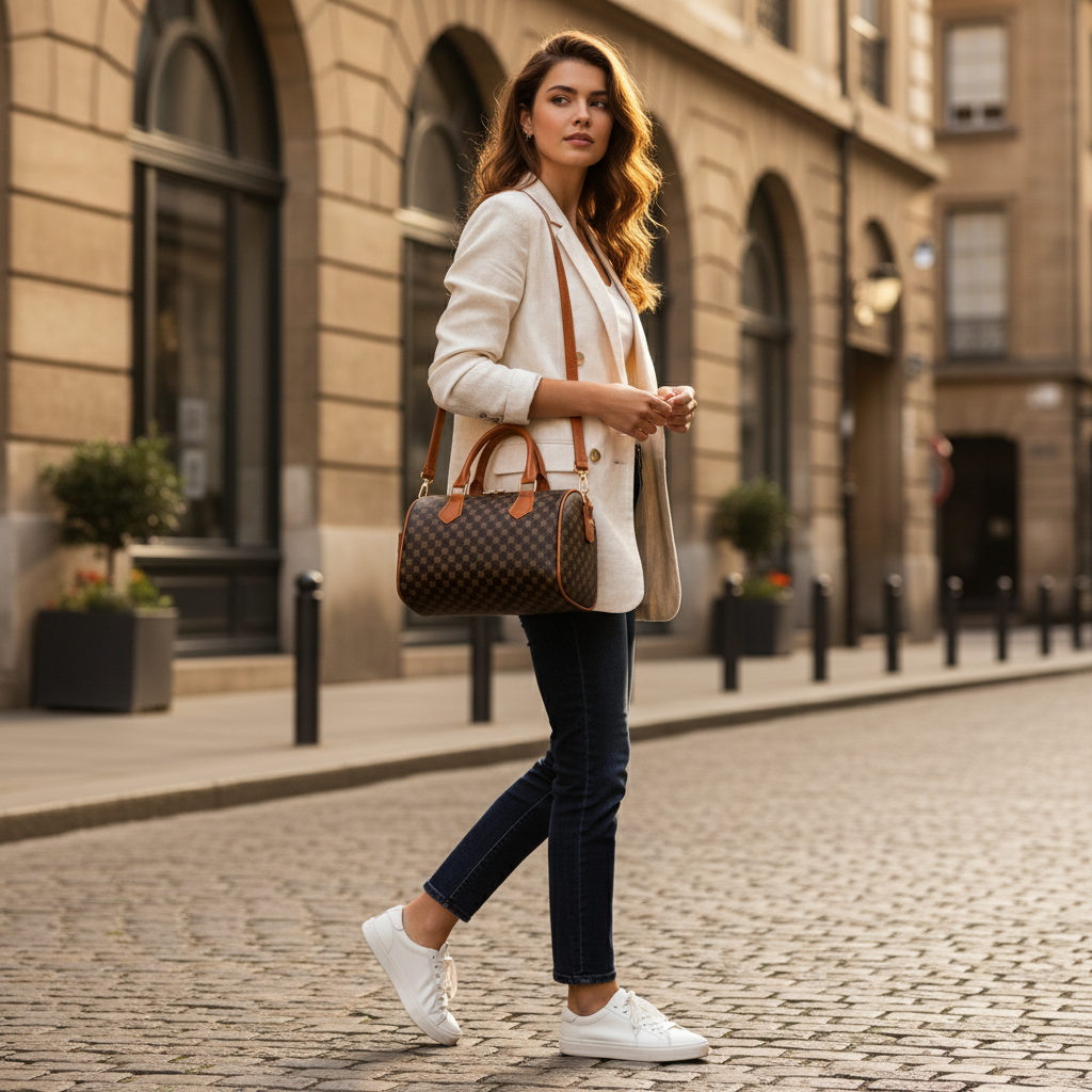 Luxury Women's Vintage Boston Bag - Image 4